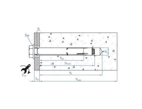 ANCLAJE METÁLICO ANTIGIRO M8X80MM INDEX
