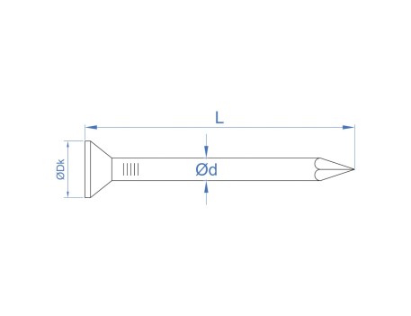 PUNTAS DE ACERO CABEZA PLANA 3,4X40 MM 100 UDS INDEX
