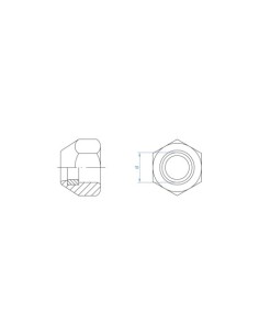 TUERCA HEXAGONAL AUTOBLOCANTE ZINCADA M10 INDEX 2