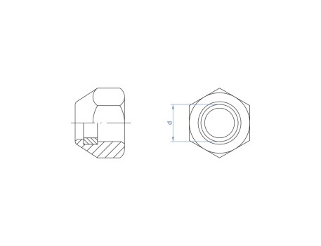 TUERCA HEXAGONAL AUTOBLOCANTE ZINCADA M10 INDEX