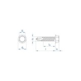 TORNILLO AUTOTALADRANTE CABEZA HEXAGONAL DIN 7504-K 6,3 MM