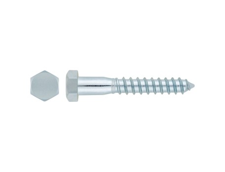 TORNILLO BARRANQUERO HEXAGONAL ZINCADO PARA MADERA 6X70