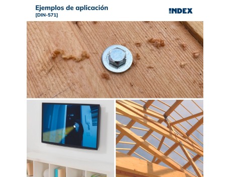 TORNILLO BARRANQUERO HEXAGONAL ZINCADO PARA MADERA 6X70