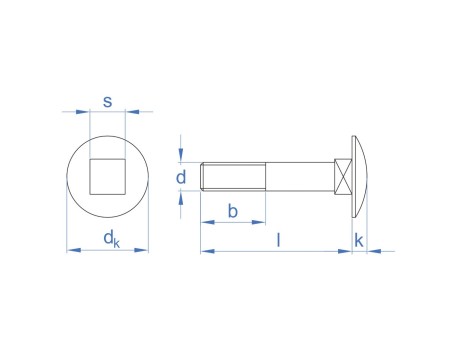 TORNILLO CARROCERO ZINCADO CON TUERCA HEXAGONAL M6