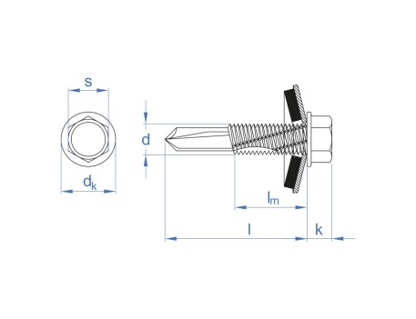 TORNILLO AUTOTALADRANTE PUNTA BROCA HEXAGONAL 5,5MM
