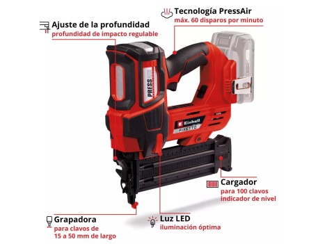CLAVADORA A BATERÍA FIXETTO 18/50 N 18V