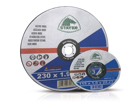 DISCO DE CORTE STAYER 125X1.6X22.23 MM T41 ACERO INOXIDABLE