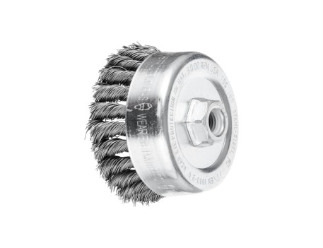 CARDA VASO TRENZADA DE ACERO PARA AMOLADORA 100MM M14
