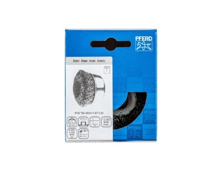 CARDA VASO SIN TRENZAR ALAMBRE ACERO 60MM M14 PFERD