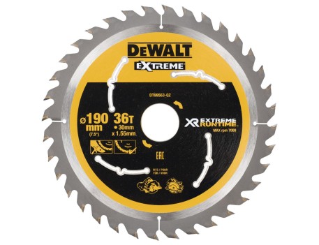 HOJA SIERRA CIRCULAR DEWALT XR 190X30MM 36D