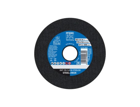 DISCO DE CORTE PARA ACERO Y ACERO INOXIDABLE 115 MM PFERD