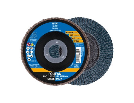 DISCO LÁMINAS LIJADORAS POLIFAN PFC 115MM Z80 STEELOX