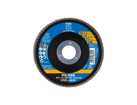 DISCO LÁMINAS LIJADORAS POLIFAN PFC 115MM Z80 STEELOX
