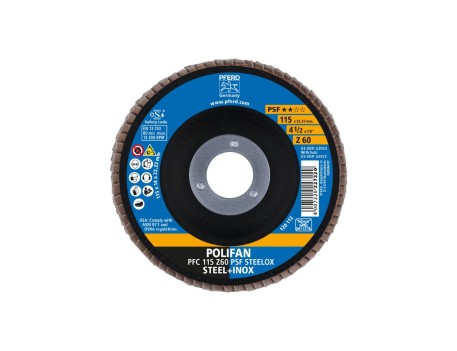 DISCO LÁMINAS LIJADORAS POLIFAN PFC 115 MM Z60 STEELOX