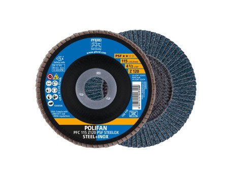 DISCO LÁMINAS LIJADORAS POLIFAN ZIRCONIO 115 MM Z120