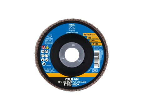 DISCO LÁMINAS LIJADORAS POLIFAN ZIRCONIO 115 MM Z120