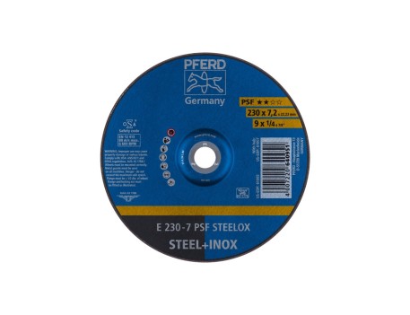 DISCO DE DESBASTE PARA ACERO Y INOX 230MM PFERD