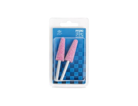 MUELA CÓNICA PFERD CORINDÓN ROSA 16X45 MM MANGO M6