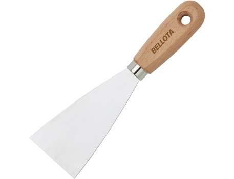 ESPÁTULA DE ACERO INOXIDABLE CON MANGO DE MADERA PARA TRABAJOS DE ACABADO / 5893