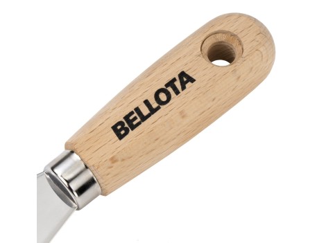 ESPÁTULA DE ACERO INOXIDABLE CON MANGO DE MADERA PARA TRABAJOS DE ACABADO / 5893