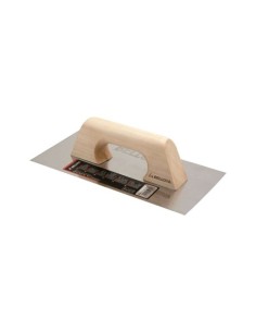 LLANA RECTA INOXIDABLE CON MANGO DE MADERA PARA TRABAJOS DE ACABADO Y YESO / 5861INOX