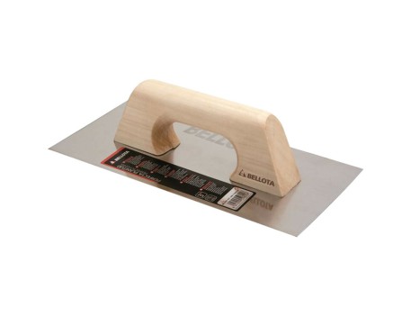 LLANA RECTA INOXIDABLE CON MANGO DE MADERA PARA TRABAJOS DE ACABADO Y YESO / 5861INOX