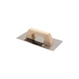 LLANA RECTA INOXIDABLE CON MANGO DE MADERA PARA TRABAJOS DE ACABADO Y YESO / 5861INOX