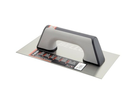 LLANA RECTA INOXIDABLE CON MANGO BIMATERIAL PARA TRABAJOS DE ACABADO Y YESO / 5861BIMINOX