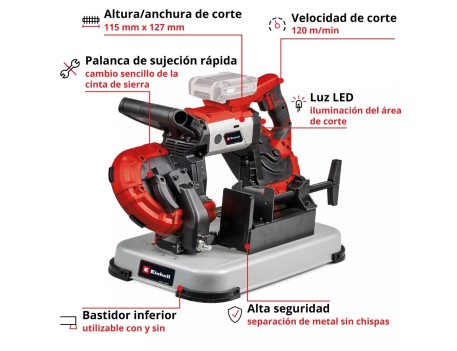 SIERRA CINTA METAL TE-MB 18/127 U LI EINHELL