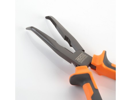 ALICATE DE BOCAS SEMIRREDONDAS CURVAS CON CORTE 200 MM ALYCO ORANGE