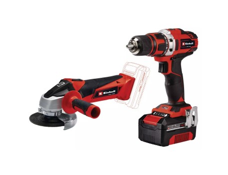 SET TALADRO AMOLADORA TE-TK 18/2 LI KIT 18V 2X2.0AH EINHELL