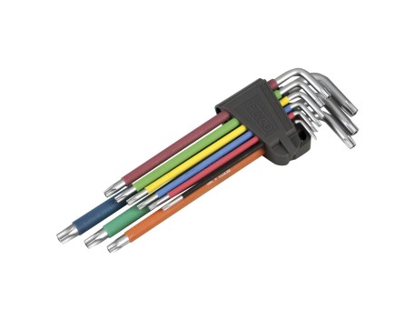 JUEGO 9 LLAVES TORX INV MULTICOLOR
