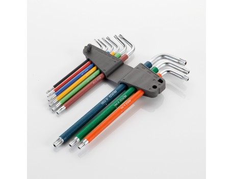 JUEGO 9 LLAVES TORX INV MULTICOLOR