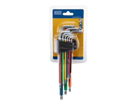JUEGO 9 LLAVES TORX INV MULTICOLOR