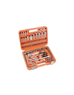 JUEGO DE LLAVES Y ACCESORIOS 110 PZAS DE 1/2 - 1/4 ALYCO ORANGE