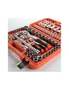 JUEGO DE LLAVES Y ACCESORIOS 110 PZAS DE 1/2 - 1/4 ALYCO ORANGE 2