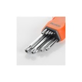 JUEGO 9 LLAVES TORX INVIOLABLES, SOPORTE DE PLÁSTICO ALYCO ORANGE