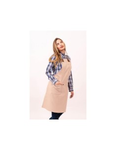 DELANTAL PETO ANTIESTRÉS BEIGE TALLA ÚNICA 90X100CM
