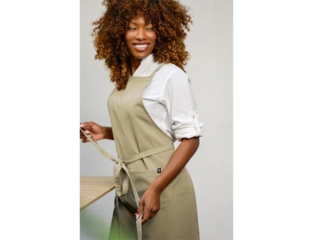 DELANTAL PETO CRUZADO VIGORETE BEIGE TÚNICA T-U 90X100CM