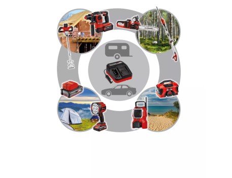CARGADOR COCHE EINHELL POWER X-CAR 3A 18V POWER X-CHANGE