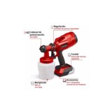 PISTOLA PINTURA HVLP 600ML TE-CP 20/600 NEUMÁTICA