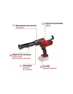 PISTOLA SILICONA BATERÍA EINHELL TE-SG 18/10 LI 18V 2
