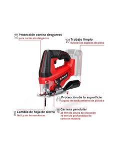 CALADORA BATERÍA EINHELL TC-JS 18 LI SOLO 18V 65MM 2