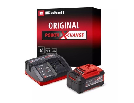 KIT EINHELL POWER X-CHANGE PLUS 18V 5.2AH + CARGADOR RAPIDO 4A