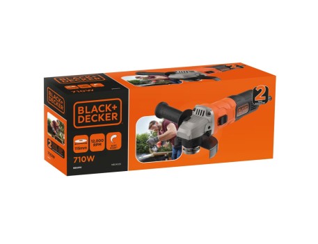 MINI AMOLADORA BLACK+DECKER 710W 115MM BEG010-QS