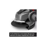 AMOLADORA ANGULAR TE-AG 18/115 LI SOLO EINHELL 115MM
