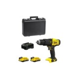 TALADRO PERCUTOR STANLEY V20 50NM 2 VELOCIDADES PORTABROCAS METÁLICO 13MM