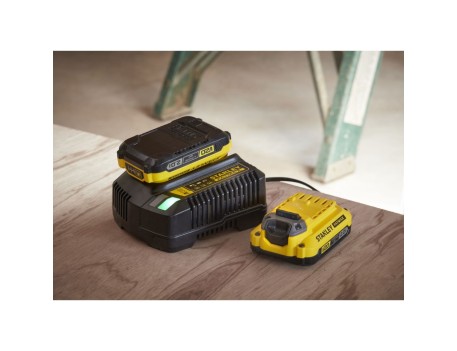 PACK CARGADOR Y 2 BATERÍAS V20 18V 2Ah STANLEY