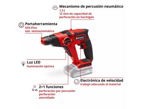 MARTILLO SIN CABLE TE-HD 18/12 LI-SOLO EINHELL