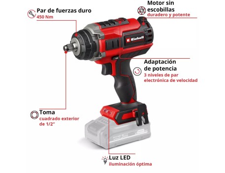 LLAVE IMPACTO EINHELL IMPAXXO 18/400 18V 400NM